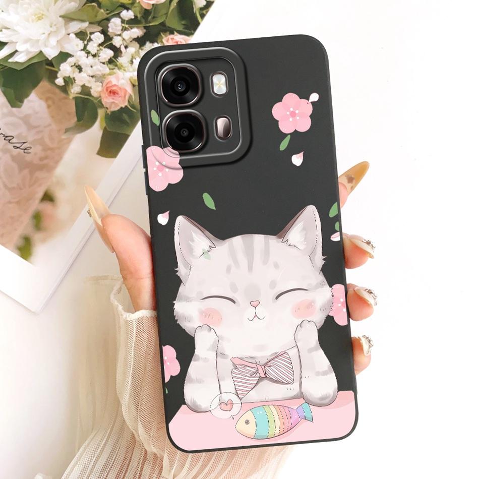 For Oppo A6s CPH2789 Cute Cat Flower Cartoon Phone Case For Oppo A6s 4G CPH2815 OppoA6s A 6S 5G Soft Silicone Covers Bumpers
