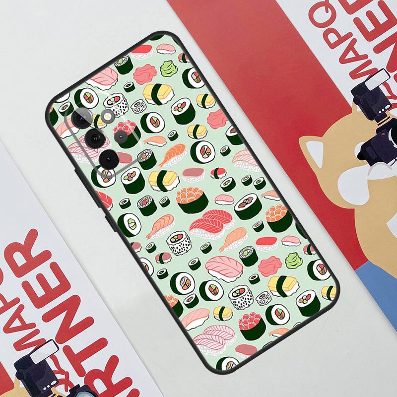 Kawaii Sushi Crowd Case For Samsung Galaxy A36 A35 A55 A06 A16 A26 A56 A53 A32 A52 A33 A13 A14 A34 A54 A17 A15