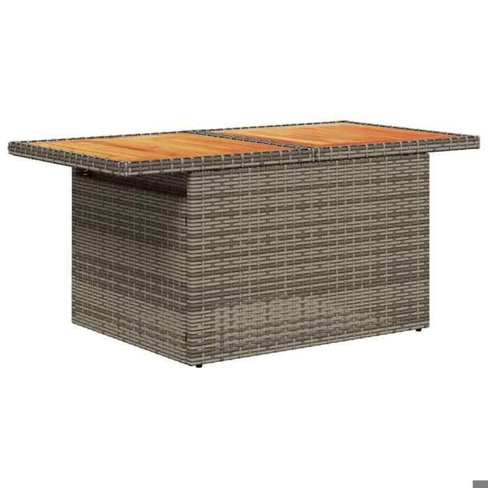 VidaXL Salon de jardin avec coussins 6 pcs gris résine tressée acacia 3327998