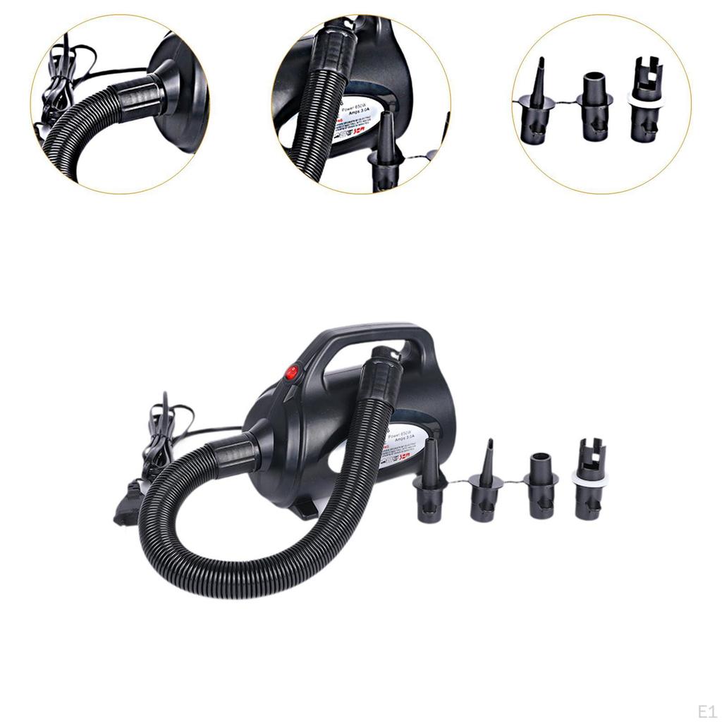 Electric Air Pump Inflator Portable Quickly Inflate Deflat 650 W for Water Toy Exercise Ball