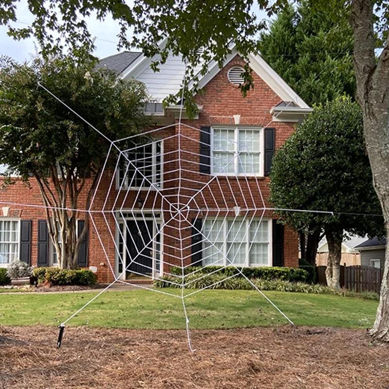 

Halloween Decoration Spider Web Giant Spider Web Black White Giant Elastic Spider Web Ghost Room Escape Terror Decoration Prop