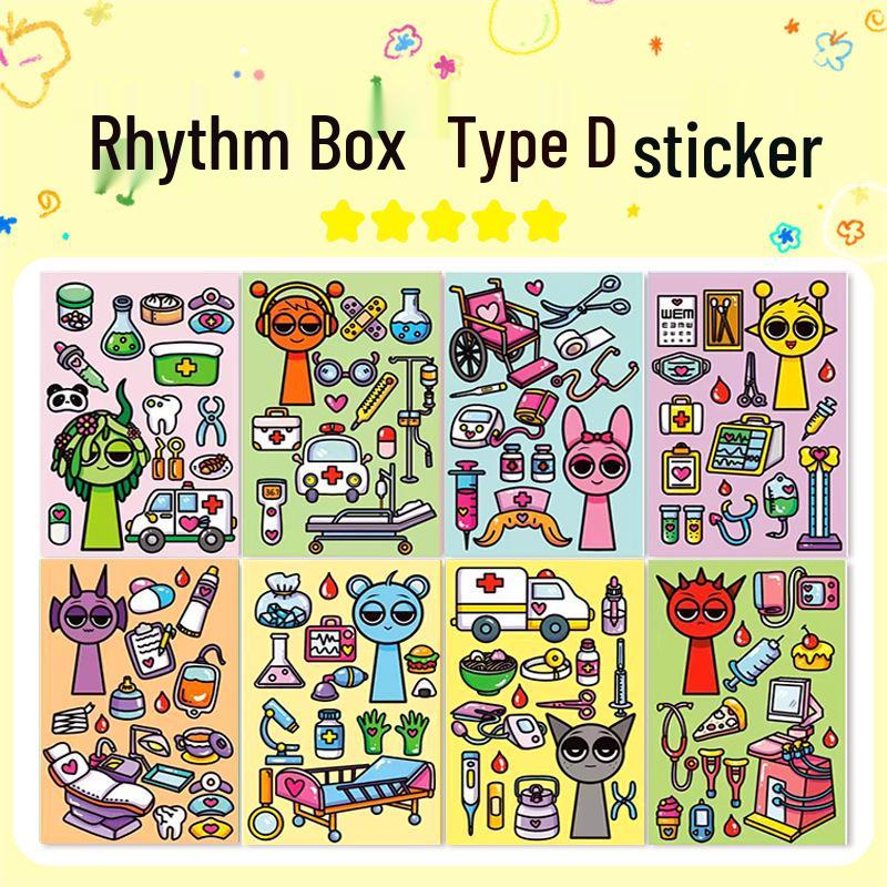 Moe Princess Reusable Dress-Up Stickers for Girls - High-Value Cartoon Playset