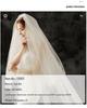 Summer Bridal Lace Edge Wedding Veil with Long Train