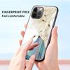 Glass Case For Apple iPhone 14 13 11 12 Pro 7 XR X XS Max 8 6 6s Plus SE 2022 13Pro Tempered Phone Tampa Ginkgo Gold Foil