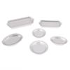 6Pcs 1/12 Dollhouse Silver Dinner Plate Food Tray Model Dollhouse Kitchen Tableware Decoration Toy Dolls House Accessories