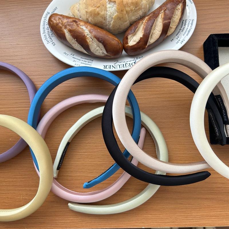 Korea Solid Color Headbands For Women White Hairband Adults Sponge Head Bands Girls Black Hair Hoop Jewley Accessories