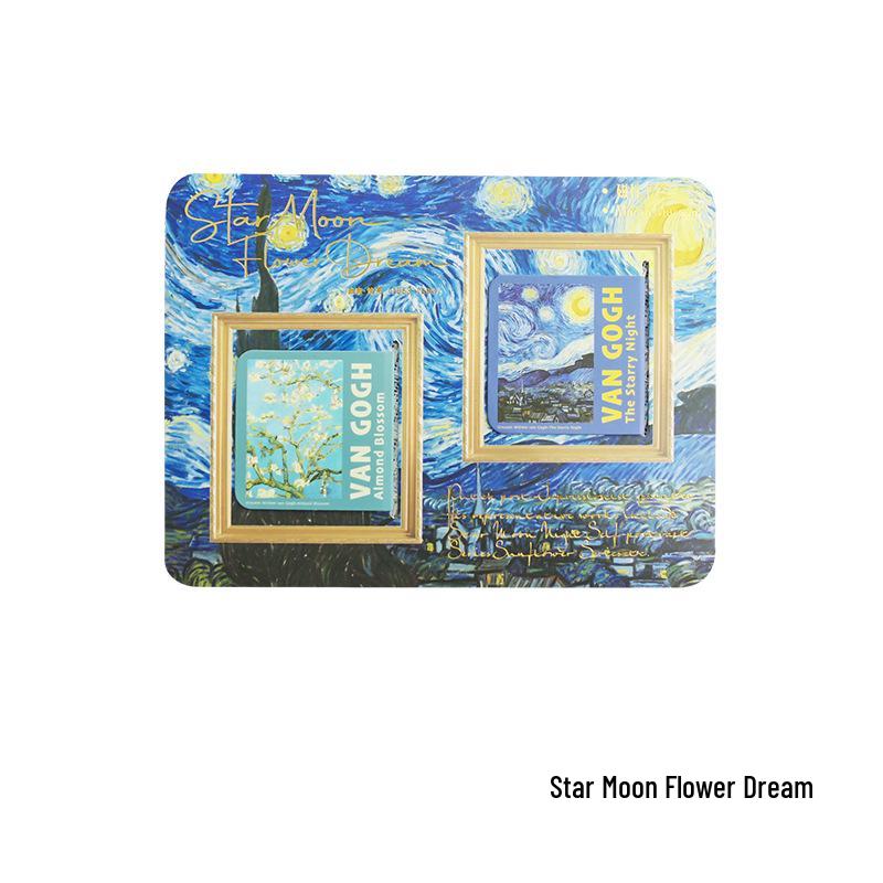 Set mit 4 magnetischen Lesezeichen mit weltberühmten Gemälden: Monet & Van Gogh