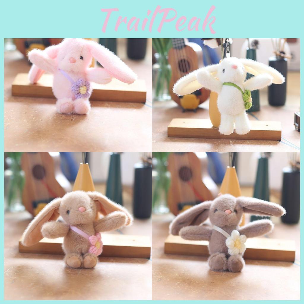 Cute Adorable Plush Bunny Keychain Soft Toy Cartoon Bag Hanging Decor Accessory