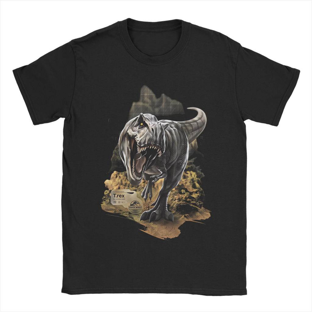 Men T-Shirt Jurassics World Novelty Cotton Tees Short Sleeve  T Shirts Round Neck Clothing Graphic Printed