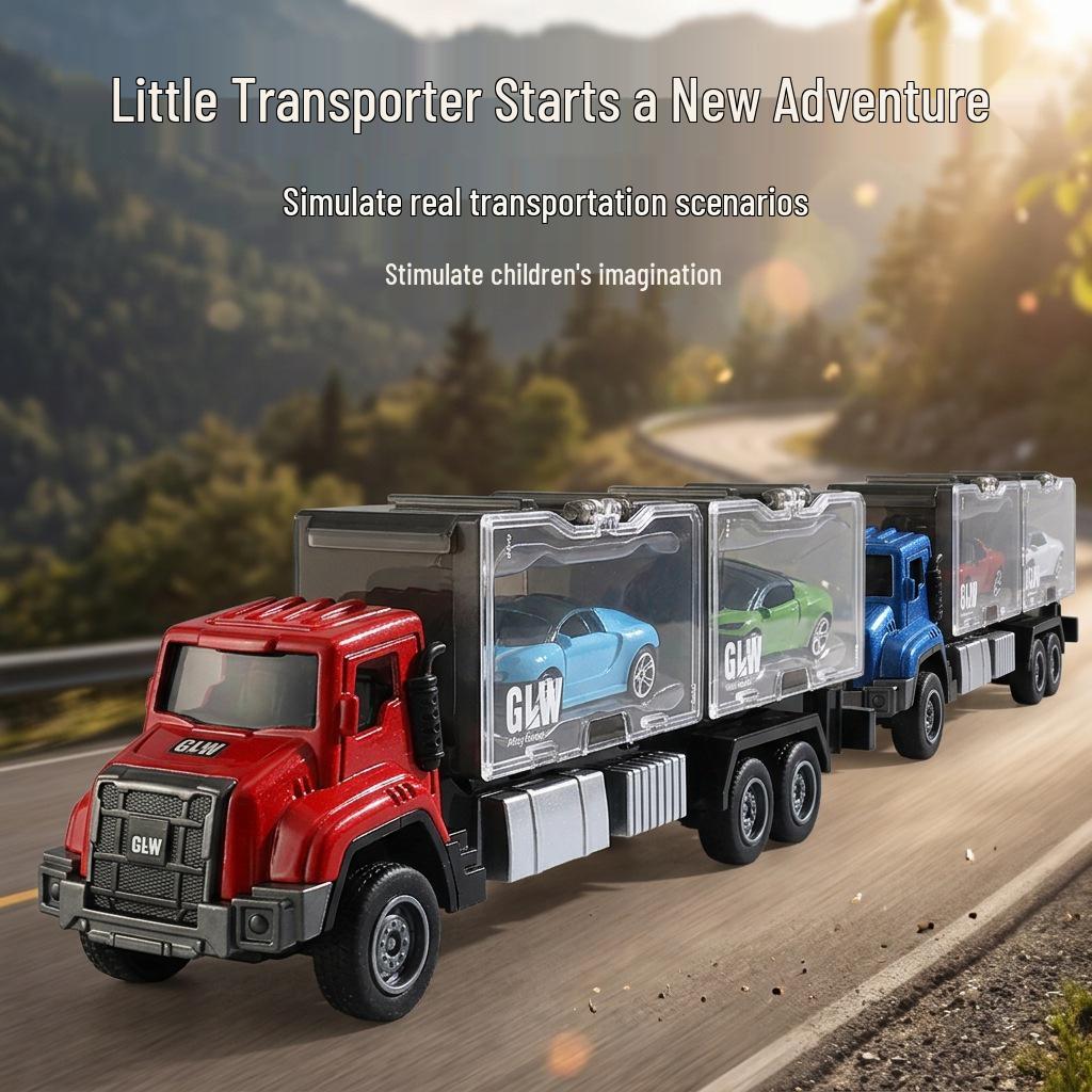 Children's Alloy Inertial Container Truck & Storage Car Toy
