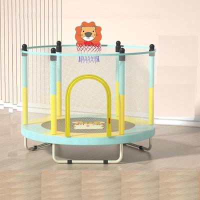 Durchmesser 1,5 m Trampolin für Kinder, Indoor-Sprungübung, Kleinkind-Trampolin mit Sicherheitsnetz, Sprungbett