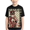 Anime Toilet-Bound Hanako-Kun T Shirt Teenage Exercise Round Neckline Tee Casual Short Sleeves Shirts, Black, X-Large