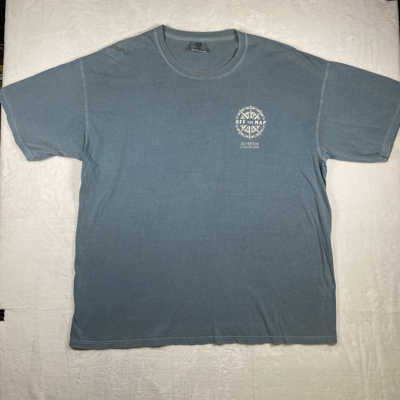 Off The Map Men s Graphic Blue Size 2XL Courage Jeep Silverton Colorado Unisex T-Shirt XL