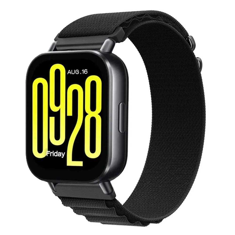 

22mm Alpine Loop Strap for Redmi Watch 5 Lite Nylon Sports Breathable Bracelet Watchbands for Redmi Watch 5 Active Accessories Redmi Watch 5 Lite чёрный