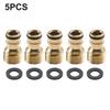 5pcs Brass Tap Adaptors External Thread Fitting Hose