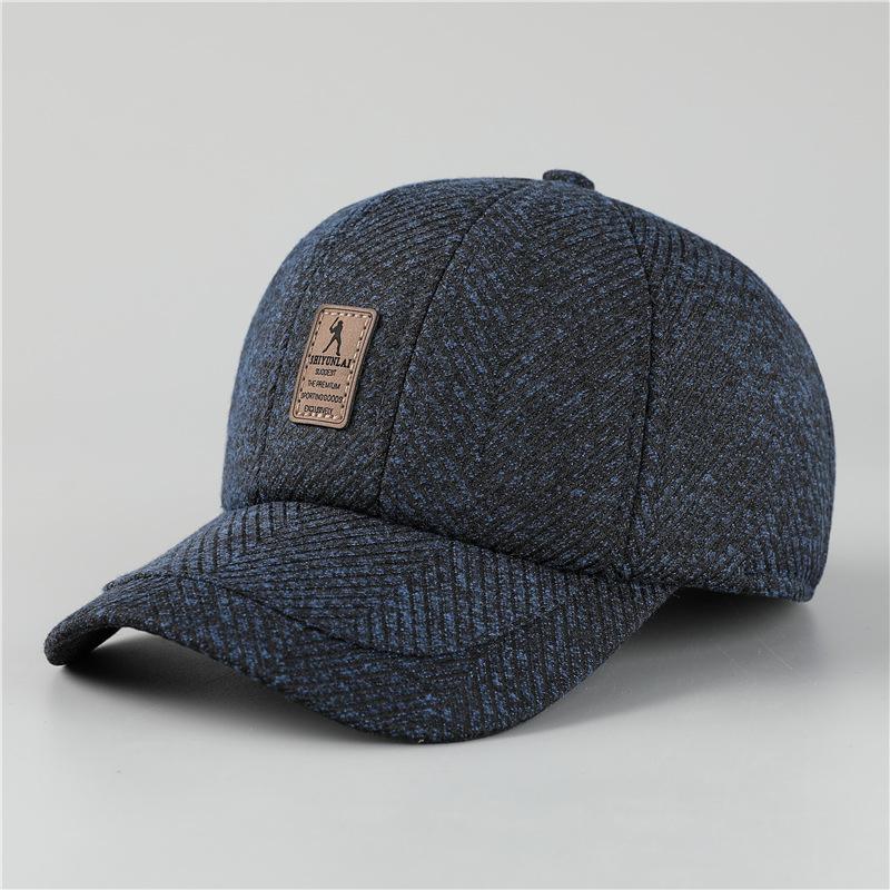 Men'S Winter Warm Hat Polyester Fleece Lining Sports Style Breathable Unisex Solid Color Dry Clean Only No Stretch