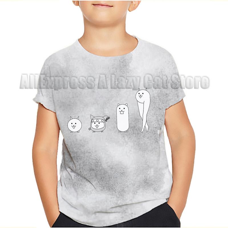 Game The Battle Cats T Shirt Banban Garden O-Neck Tshirt Cartoon Tops Tees Children Anime T-shirt Summer Clothes Camiseta