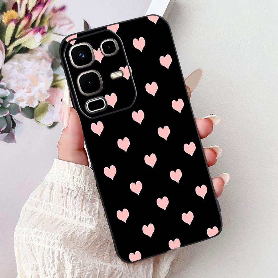 Per Infinix Note 50s X6870 Cover Posteriore Per Infinix Note 50s 5G Custodia Silicone Moda Lusso Fiori Gatto Carino Dipinto Divertente Paraurti