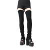 JK Knitted Leg Warmers Lengthened Mid-high Warm Knee Socks Leggings Multicolor Lolita Women Over The Knee Home Winter Long Socks