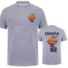 Camiseta de Hombre Mujer Cuello Redondo Espana Algodón Camisa de Verano Manga Corta Casual
