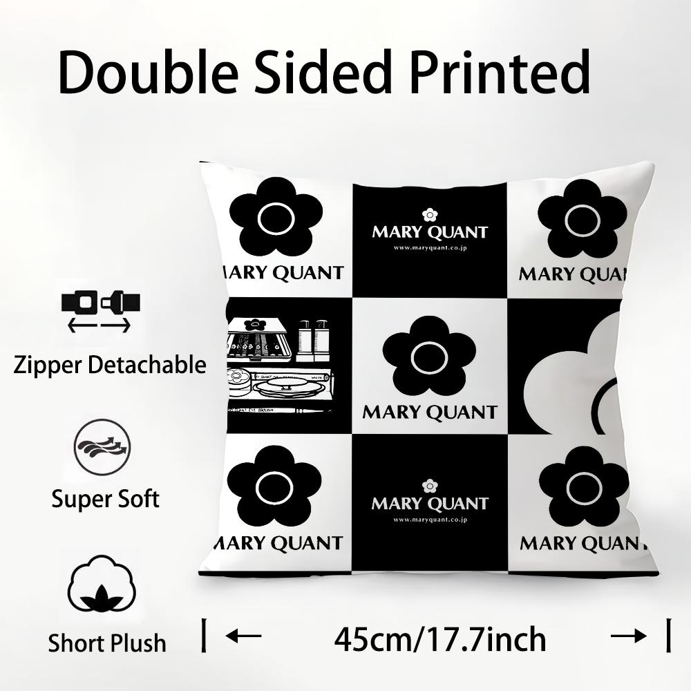 

Мода M-Mary-Q-Quant Наволочка Плюшевая ткань Мягкий Двусторонняя печать Наволочка для диванной подушки Наволочки для диванных подушек 16x16Inch