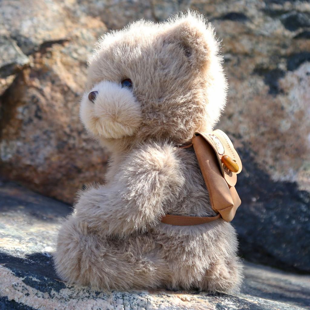 

Plush Teddy Bear Backpack Toy With Soft Pp Cotton Filling For Girls Gift Brown 25cm