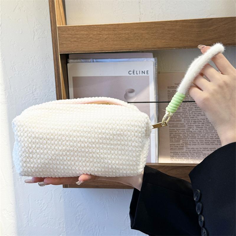 Makeup Bags with Handle Soft Travel Cosmetic Storage Bag Portable Organizer Pencil Case Cute Clutch Pouch 2025 New Gift