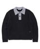 NOWANDTOMORROW Color Block Collar Pullover [3 Color]