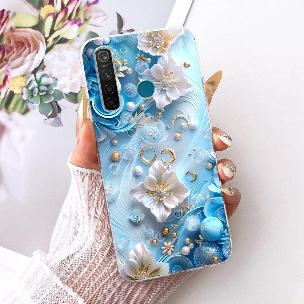 Transparent Casing For Realme 5 Pro Cover Fashion Cartoon Cute Funny Painted Soft Phone Case RMX1973 RMX1971