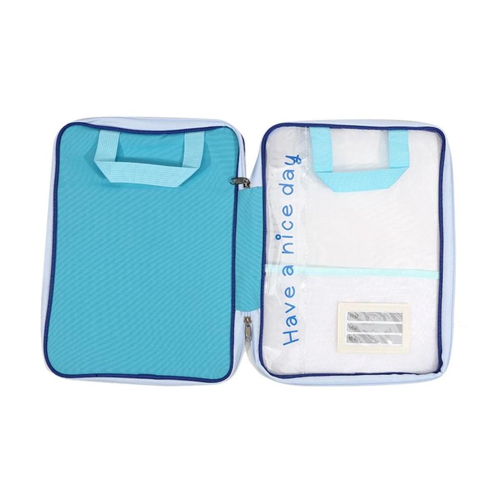 Large Capacity Waterproof Handheld Study Bag Elementary School Subject Test Paper Storage Bag Transparent Exam Pouch