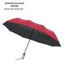 Umbrella Sunny And Rainy Automatic With Printed Logo Black Plastic Spf Sunscreen Threefolding Design