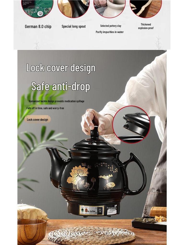 Vollautomatischer elektrischer Dekoktionstopf - Keramik-Kasserolle für traditionelle chinesische Medizin