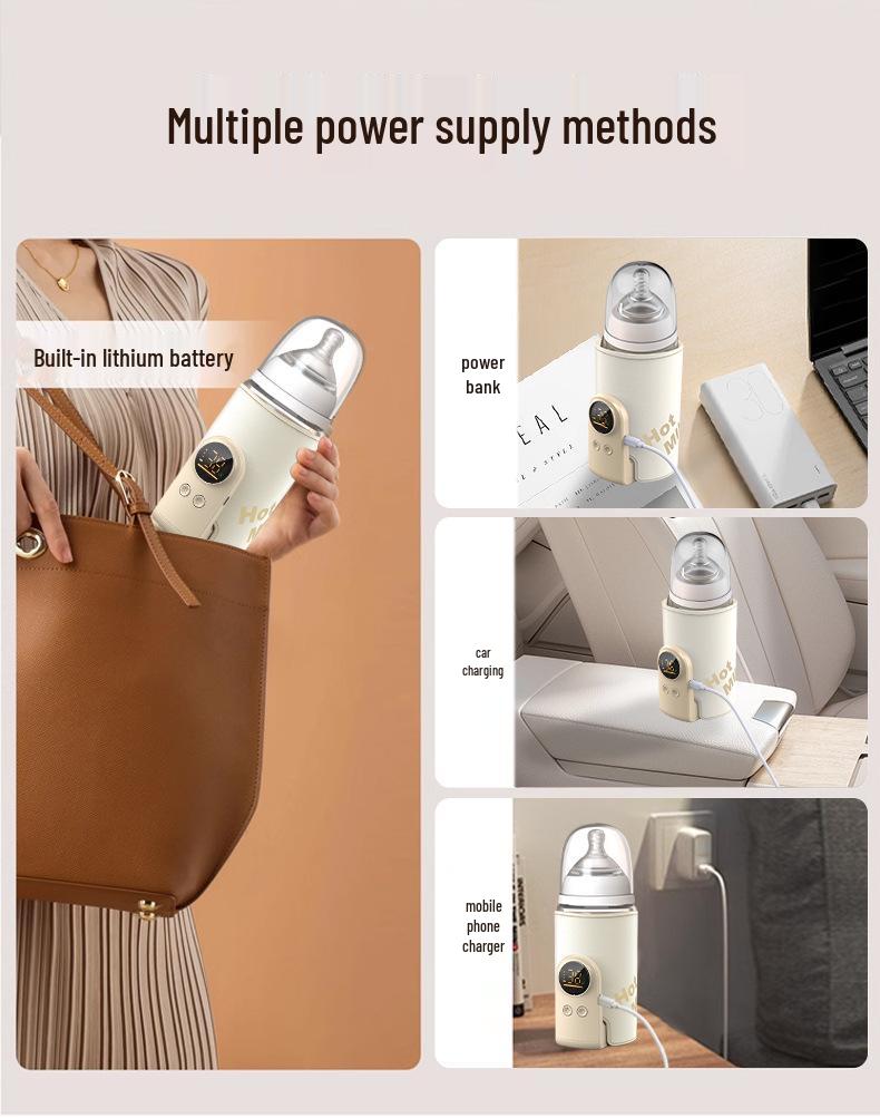 Încălzitor portabil wireless pentru biberon cu izolație și control constant al temperaturii