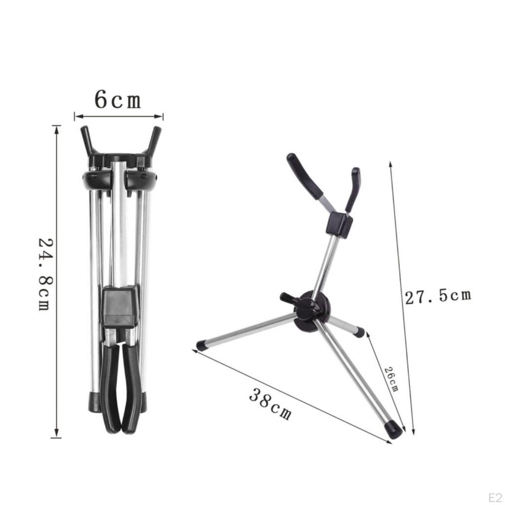 Portable Saxophone Stand | Adjustable Upper Cradle, Padded touch Points, Sax with Storage Bag,