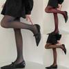 Women Thin Colored Stockings Shimmering Striped Sexy Semi Sheer Pantyhose Tights