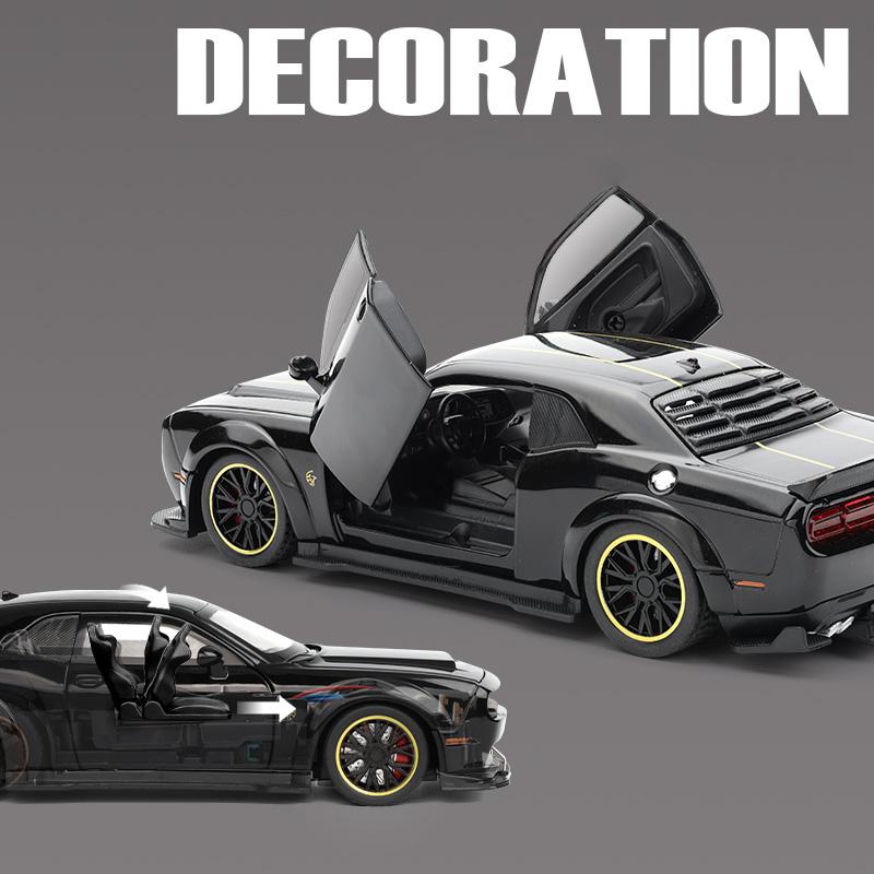 New 1/32 Dodge Challenger SRT Hellcat 2024 Alloy Model Car Toy Diecasts Metal Casting Sound and Light Car Toys for Children Vehicle