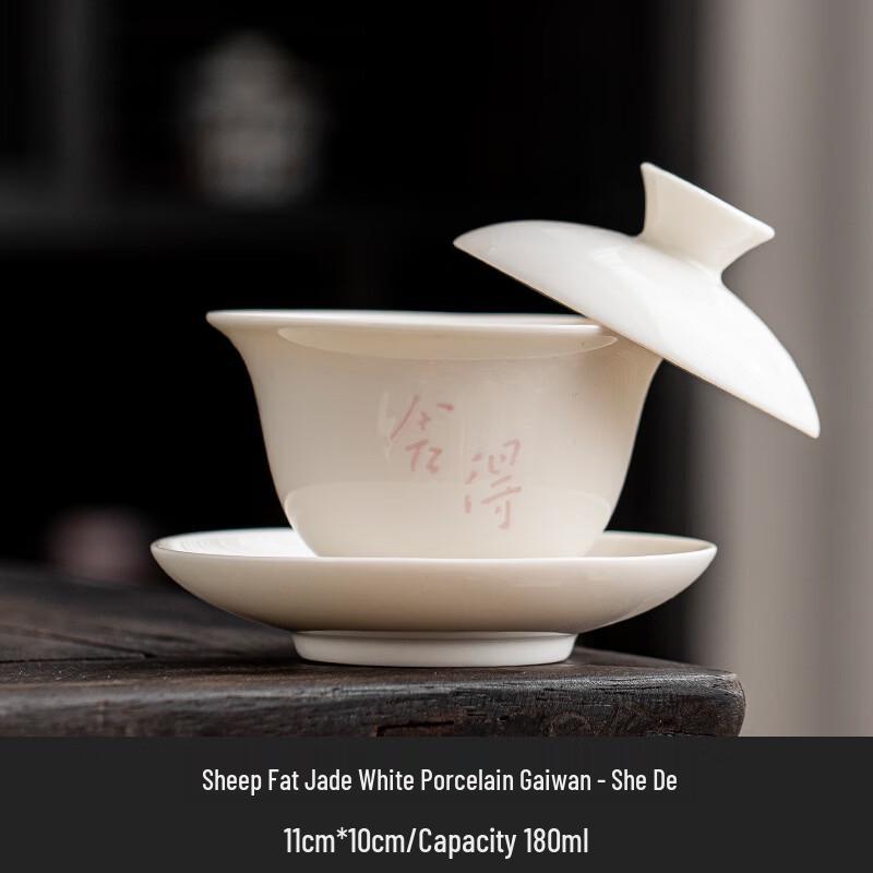 Exquisite Blue and White Porcelain Gaiwan Tea Bowl