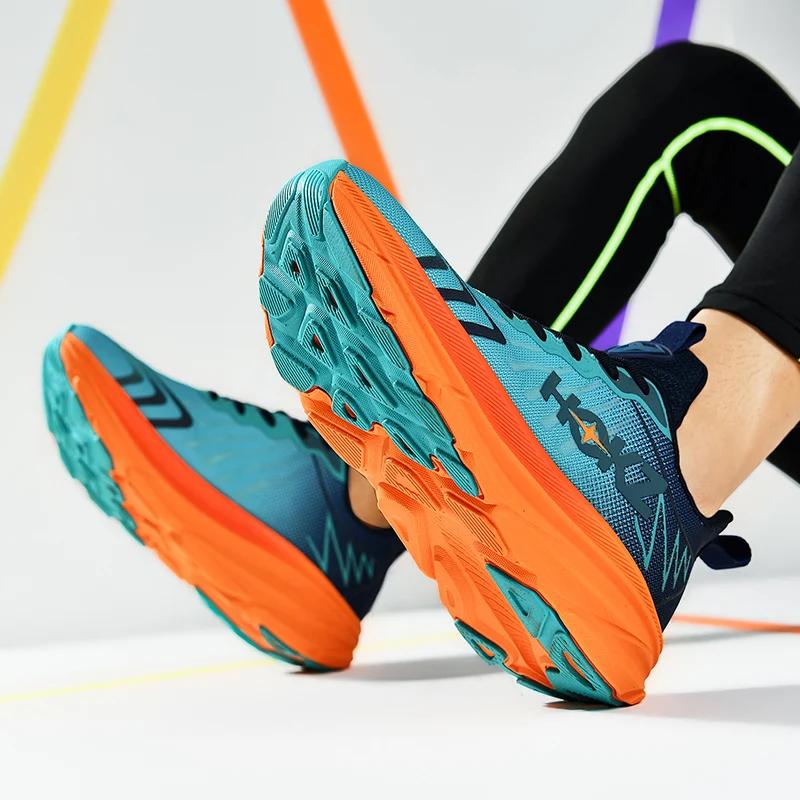 Men Marathon Air Cushion Sports Running Sneakers Breathable Lightweight Women Comfortable Original Athletic Male Non Skid Shoes