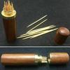 2Pcs Tragbare Zahnstocher Eimer Holz Zahnstocher Halter Eimer Mini Box Nadel Fall