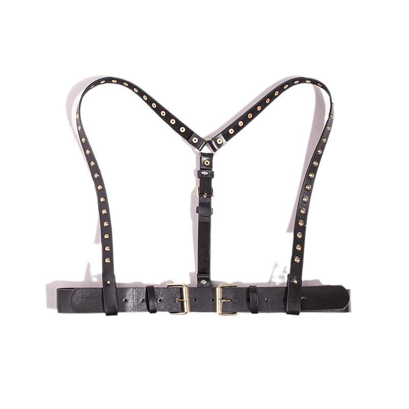 Leatherlike Black Womens Fashion Waist Belt With Adjustable Pin Closure For Spring Outfits