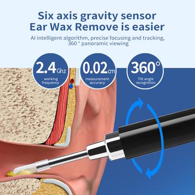 Wireless WiFi Ear Wax Removal Ear Wax Endoscope with 3.9mm 350W Camera 6 LED Lights Intelligent