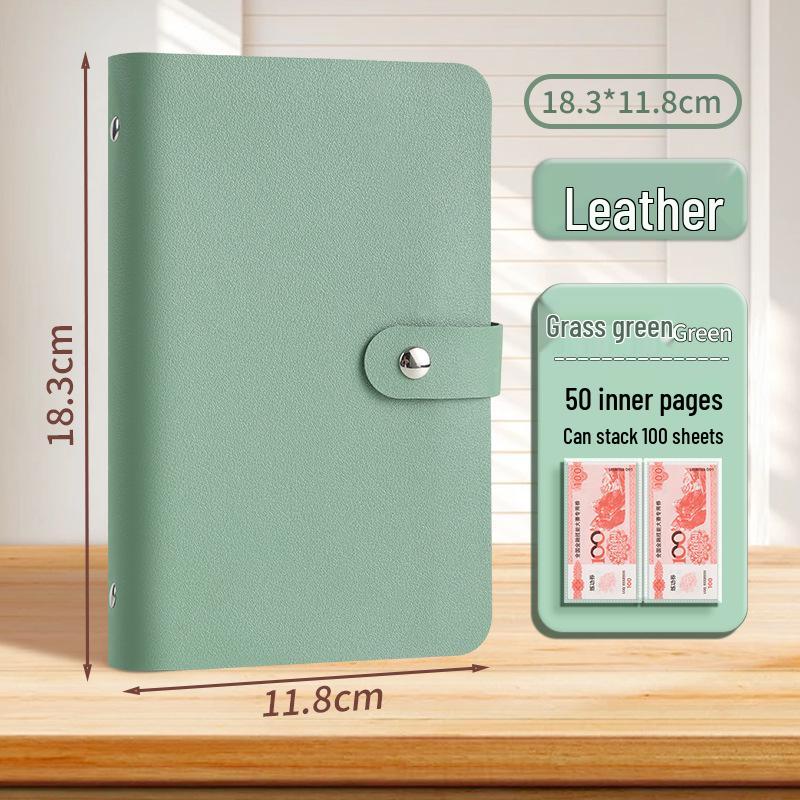 International Currency and Coin Collection Album with Money Clip and Ledger