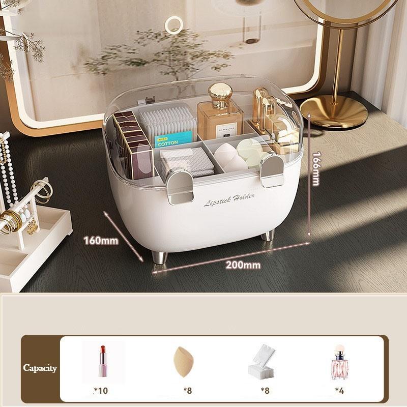 Lipstick Holder Organizer with Lid Clear Acrylic Lipstick Display Stand Container Dustproof Beauty Makeup Organizer for Cosmetic