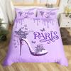 High-Heeled Shoes Duvet Cover Set Twin Full Queen King Bedding Set Romantic Comforter Cover For Teens Woman Bedroom Dorm Decor