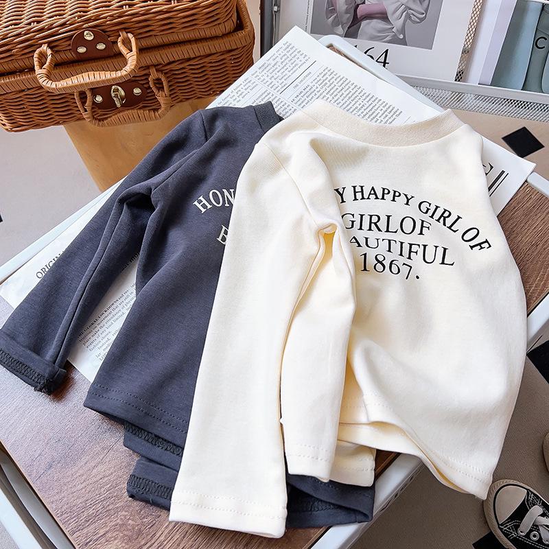 Girls' Slim-Fit Versatile Long-Sleeve T-Shirt for Toddlers and Kids - Spring/Autumn Style