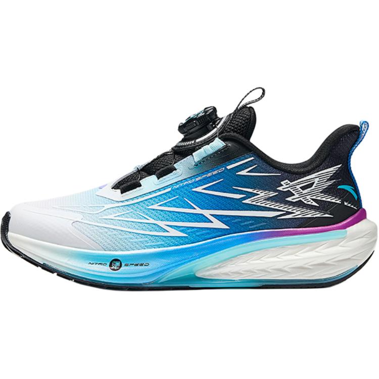 Anta Kids Hailang GS3 Comfortable Versatile Wear-Resistant Low-Top Running Shoes Men Running Shoes White Blue Black 312445508-2