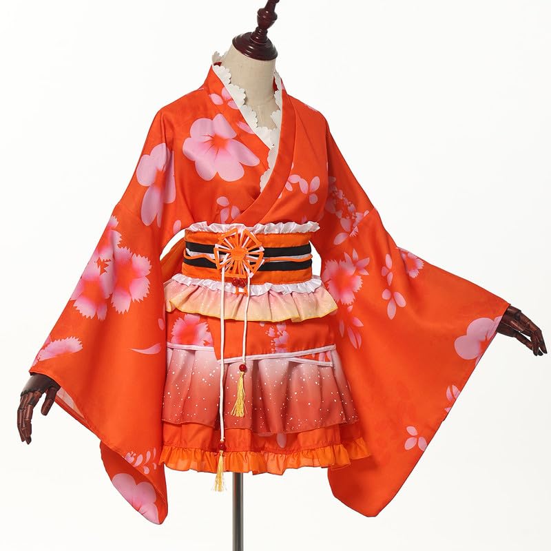 Japansk Mini Kimono Kurtisane Sommerfyrverkeri Japanske Klær Cosplay Kostyme [BLESSUME] Klær, Cosplay, Yukata, Topp, Kort, Søt, Haori, Kjole,