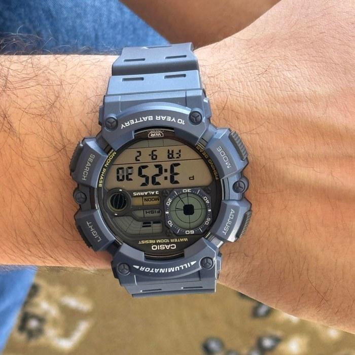 Casio Men's Watch Multifunction Digital Clear Dial Resin Band WS-1500H-2AVDF, Blue