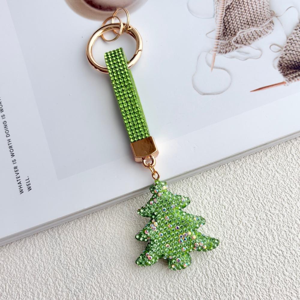 Christmas Tree Santa Claus Keychain Cane Metal Xmas Pendant Christmas Gifts