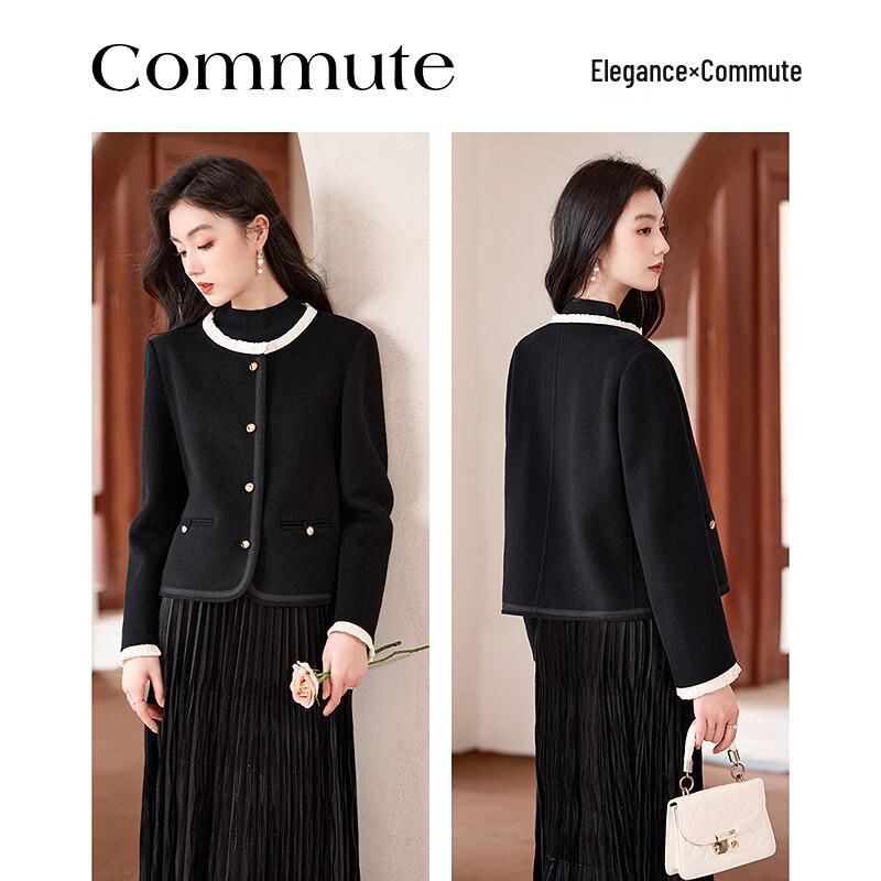 Sishuinianhua Women's Elegant Wool Blend Short Coat 255277N1